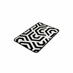 Biało-czarny dywanik łazienkowy 60x40 cm Line − Foutastic obraz