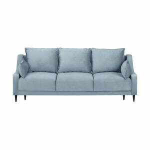 Jasnoniebieska sofa rozkładana ze schowkiem Mazzini Sofas Freesia, 215 cm obraz