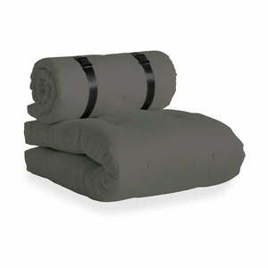 Ciemnoszary fotel rozkładany odpowiedni na zewnątrz Karup Design OUT™ Buckle Up Dark Grey obraz