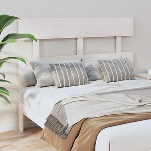 vidaXL Wezgłowie łóżka, białe, 138x3x81 cm, lite drewno sosnowe obraz