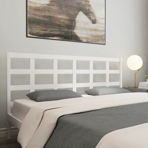 vidaXL Wezgłowie łóżka, białe, 185, 5x4x100 cm, lite drewno sosnowe obraz