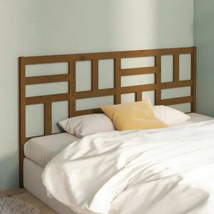 vidaXL Wezgłowie łóżka, miodowy brąz 206x4x104 cm, lite drewno sosnowe obraz