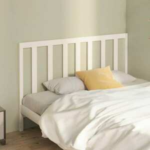 vidaXL Wezgłowie łóżka, białe, 166x4x100 cm, lite drewno sosnowe obraz