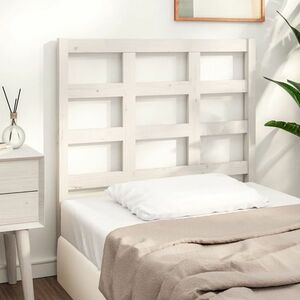 vidaXL Wezgłowie łóżka, białe, 95, 5x4x100 cm, lite drewno sosnowe obraz
