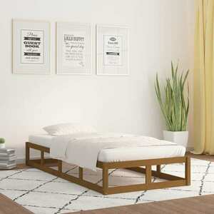 vidaXL Rama łóżka, miodowy brąz, 100 x 200 cm, lite drewno obraz