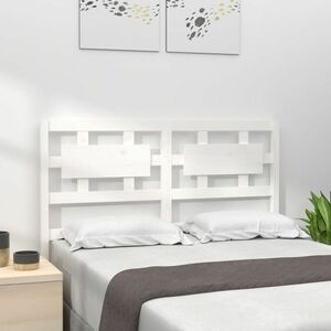 vidaXL Wezgłowie łóżka, białe, 145, 5x4x100 cm, lite drewno sosnowe obraz