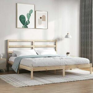 vidaXL Rama łóżka, lite drewno sosnowe, 200x200 cm obraz
