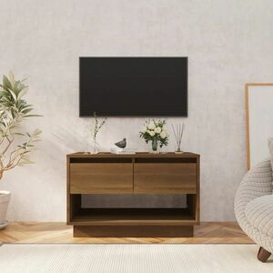 vidaXL Szafka pod TV, brązowy dąb, 70x41x44 cm, płyta wiórowa obraz