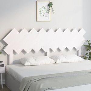 vidaXL Wezgłowie łóżka, białe, 178x3x80, 5 cm, lite drewno sosnowe obraz