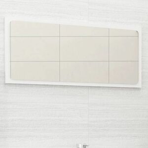 vidaXL Lustro łazienkowe, wysoki połysk, białe, 80x1, 5x37 cm, płyta obraz