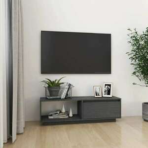 vidaXL Szafka pod telewizor, szara, 110x30x33, 5 cm, drewno sosnowe obraz