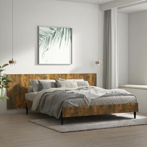 vidaXL Wezgłowie łóżka, przydymiony dąb, 240x1, 5x80 cm obraz