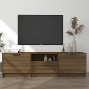 vidaXL Szafka pod telewizor, brązowy dąb, 140x35x40 cm obraz