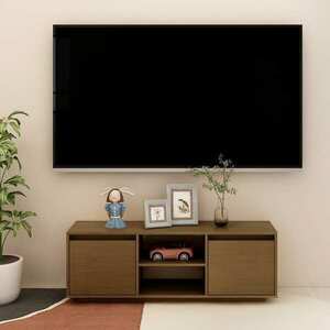 vidaXL Szafka pod TV, miodowy brąz, 110x30x40 cm, drewno sosnowe obraz