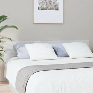 vidaXL Wezgłowie łóżka, biel z połyskiem, 200x1, 5x80 cm obraz