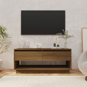 vidaXL Szafka pod telewizor, brązowy dąb, 102x41x44 cm, płyta wiórowa obraz