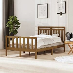 vidaXL Rama łóżka, miodowy brąz, 120 x 200 cm, lite drewno obraz