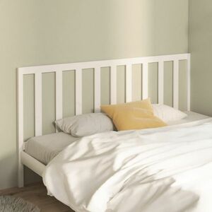 vidaXL Wezgłowie łóżka, białe, 206x4x100 cm, lite drewno sosnowe obraz