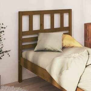 vidaXL Wezgłowie łóżka, brązowe, 81x4x100 cm, lite drewno sosnowe obraz