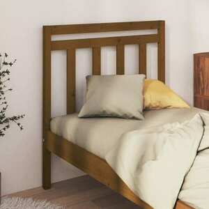 vidaXL Wezgłowie łóżka, brązowe, 106x4x100 cm, lite drewno sosnowe obraz