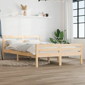 vidaXL Rama łóżka, lite drewno, 160 x 200 cm obraz