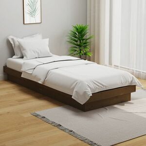 vidaXL Rama łóżka, miodowy brąz, lite drewno, 90x190 cm, pojedyncza obraz