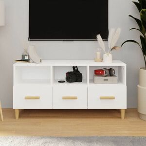 vidaXL Szafka pod TV, biała, 102x36x50 cm, materiał drewnopochodny obraz