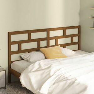 vidaXL Wezgłowie łóżka, miodowy brąz 206x4x100 cm, lite drewno sosnowe obraz