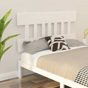 vidaXL Wezgłowie łóżka, białe, 163, 5x3x81 cm, lite drewno sosnowe obraz