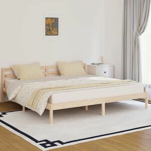 vidaXL Rama łóżka, lite drewno sosnowe, 200 x 200 cm obraz
