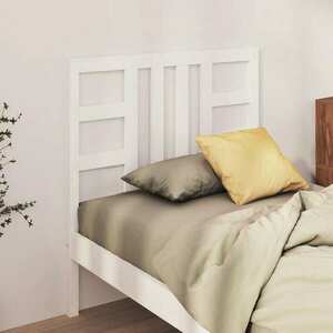 vidaXL Wezgłowie łóżka, białe, 96x4x100 cm, lite drewno sosnowe obraz