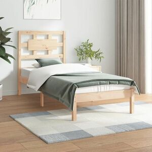 vidaXL Rama łóżka, naturalna, lite drewno sosnowe, 100 x 200 cm obraz