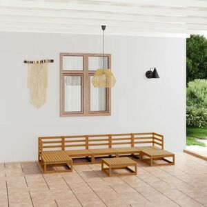 vidaXL 8-cz. zestaw mebli wypoczynkowych do ogrodu, drewno sosnowe obraz