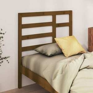 vidaXL Wezgłowie łóżka, brązowe, 96x4x104 cm, lite drewno sosnowe obraz