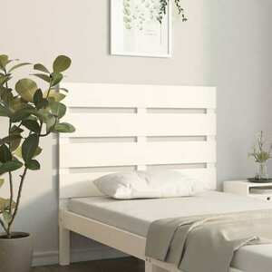 vidaXL Wezgłowie łóżka, białe, 75x3x80 cm, lite drewno sosnowe obraz