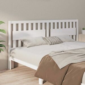 vidaXL Wezgłowie łóżka, białe, 205, 5x4x100 cm, lite drewno sosnowe obraz