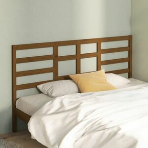 vidaXL Wezgłowie łóżka, miodowy brąz, 206x4x104 cm, lite drewno sosnowe obraz