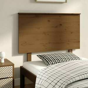 vidaXL Wezgłowie łóżka, miodowy brąz, 94x6x82, 5 cm, drewno sosnowe obraz