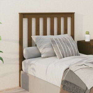 vidaXL Wezgłowie łóżka, miodowy brąz, 96x6x101 cm, lite drewno sosnowe obraz