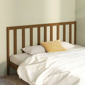 vidaXL Wezgłowie łóżka, miodowy brąz 206x4x100 cm, lite drewno sosnowe obraz