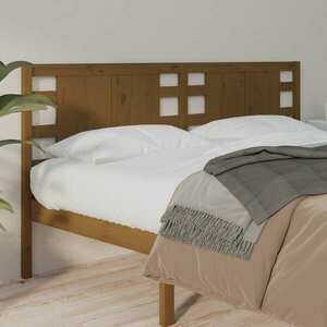 vidaXL Wezgłowie łóżka, miodowy brąz, 156x4x100 cm, drewno sosnowe obraz