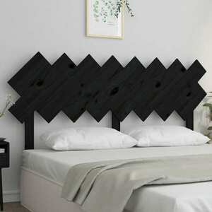 vidaXL Wezgłowie łóżka, czarne, 159, 5x3x80, 5 cm, lite drewno sosnowe obraz