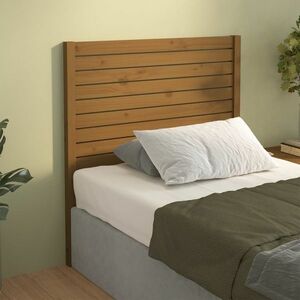 vidaXL Wezgłowie łóżka, miodowy brąz, 106x4x100 cm, drewno sosnowe obraz