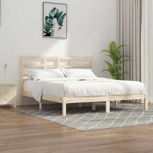 vidaXL Rama łóżka, lite drewno, 200x200 cm obraz