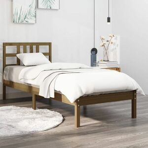 vidaXL Rama łóżka, miodowy brąz, 100 x 200 cm, lite drewno obraz