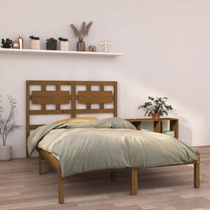 vidaXL Rama łóżka, miodowy brąz, lite drewno, 120x200 cm obraz