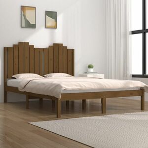 vidaXL Rama łóżka, miodowy brąz, lite drewno sosnowe, 120 x 200 cm obraz