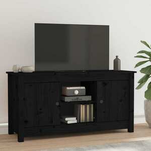vidaXL Szafka telewizyjna, czarna, 103x36, 5x52 cm, drewno sosnowe obraz