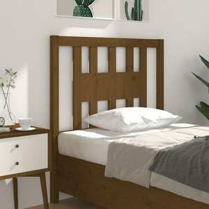vidaXL Wezgłowie łóżka, miodowy brąz, 96x4x100 cm, lite drewno sosnowe obraz