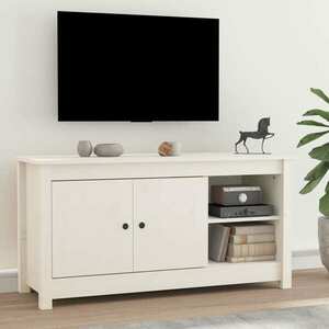 vidaXL Szafka pod telewizor, biała, 103x36, 5x52 cm, drewno sosnowe obraz